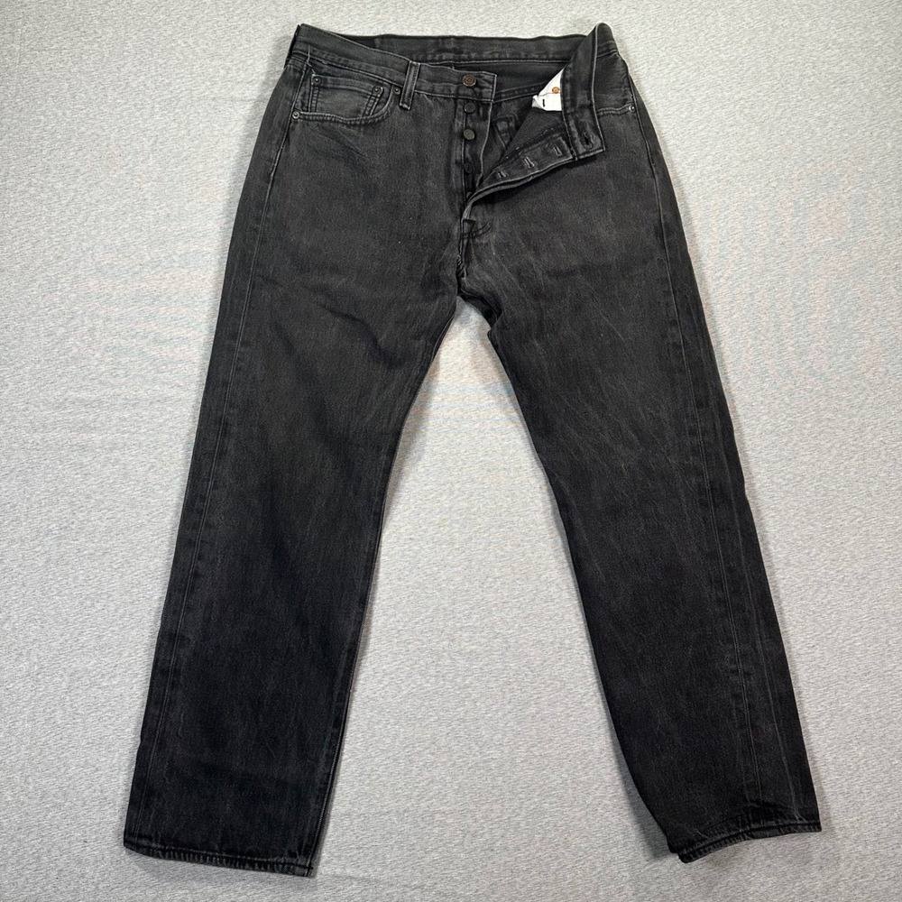 Levi's 501 Straight Jeans in Washed Black